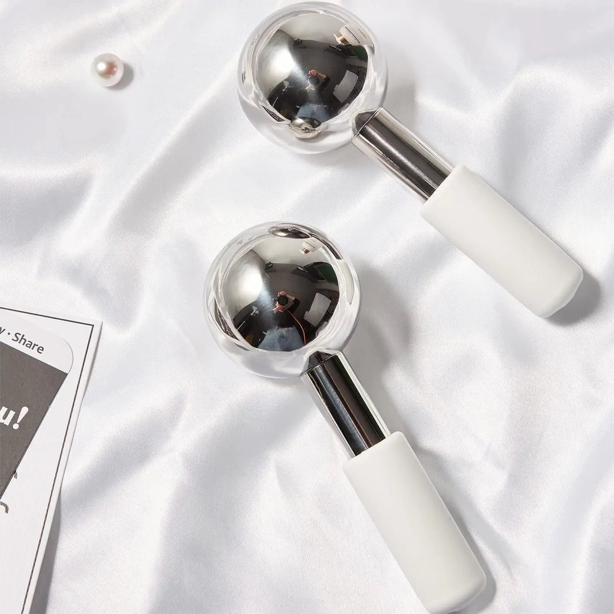 Stainless Steel Cooling Ice Globes for Facial Massage