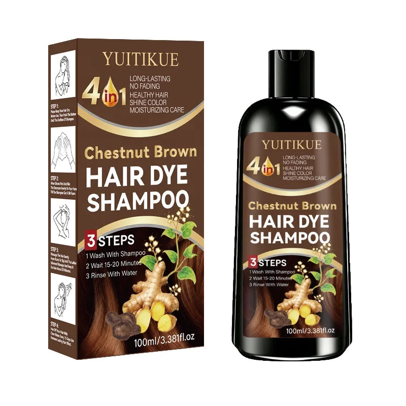 Chestnut Brown Ginger Hair Dye Shampoo 100ml