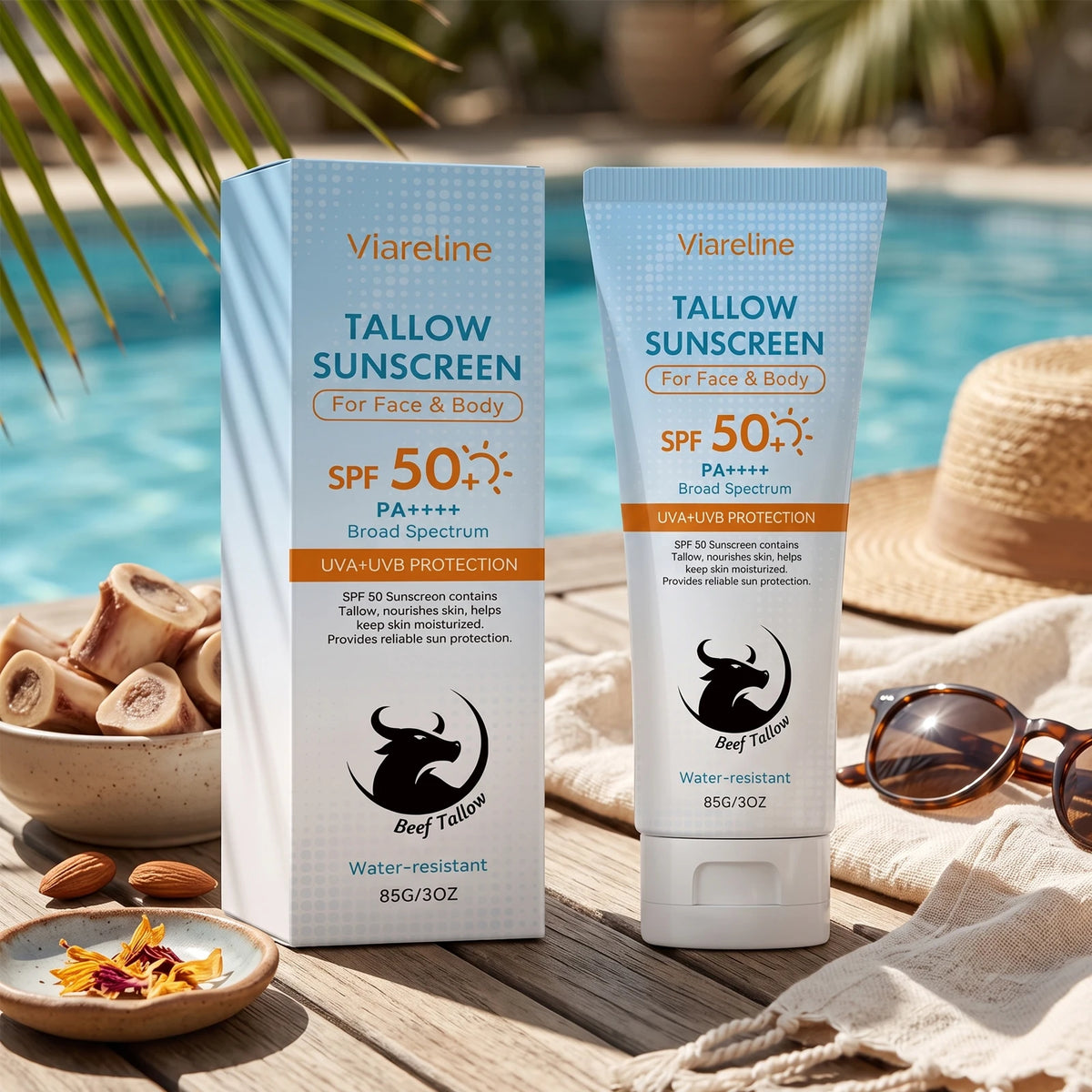SPF 50 Tallow Sunscreen for Face and Body