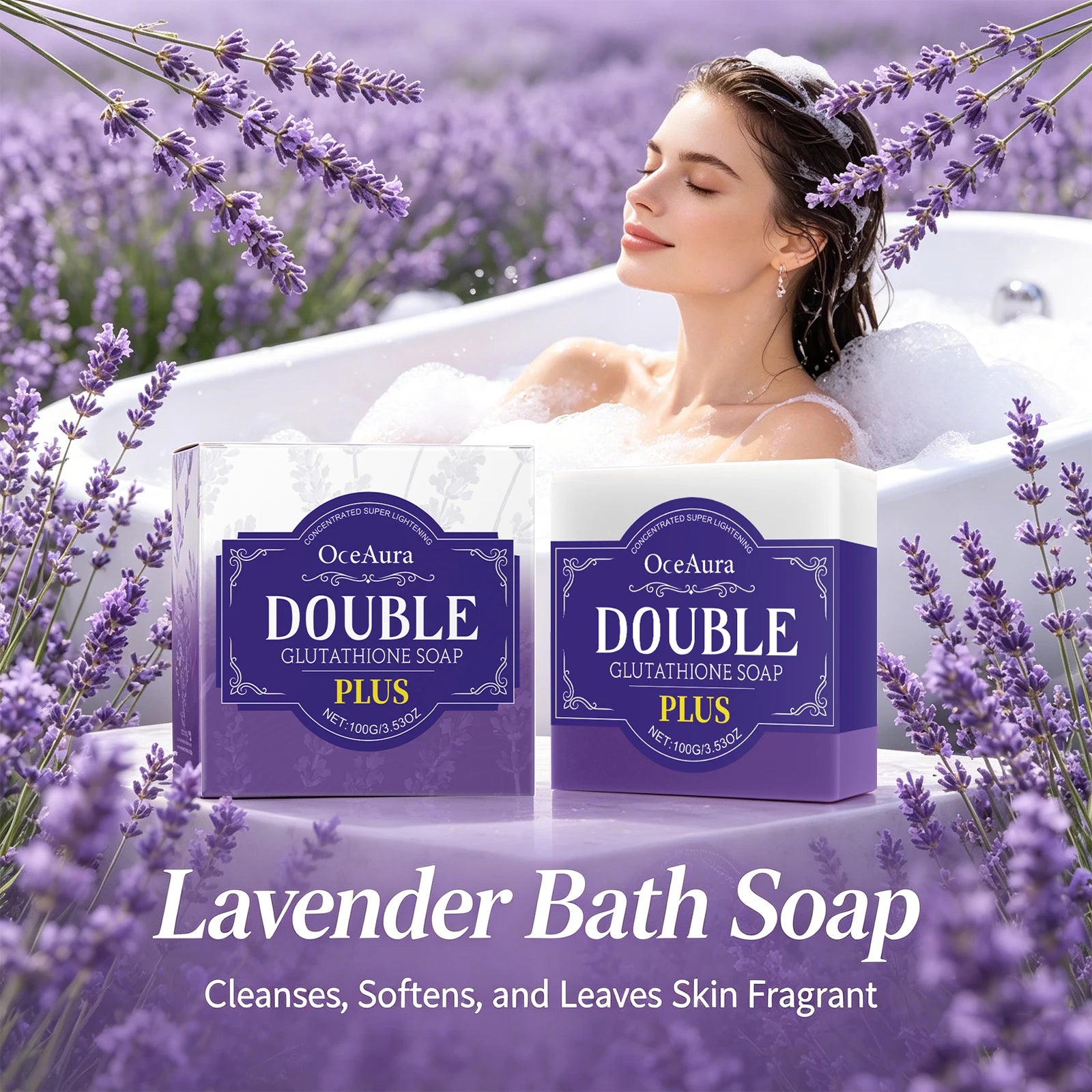 Lavender Brightening Cleansing Soap Bar - 2