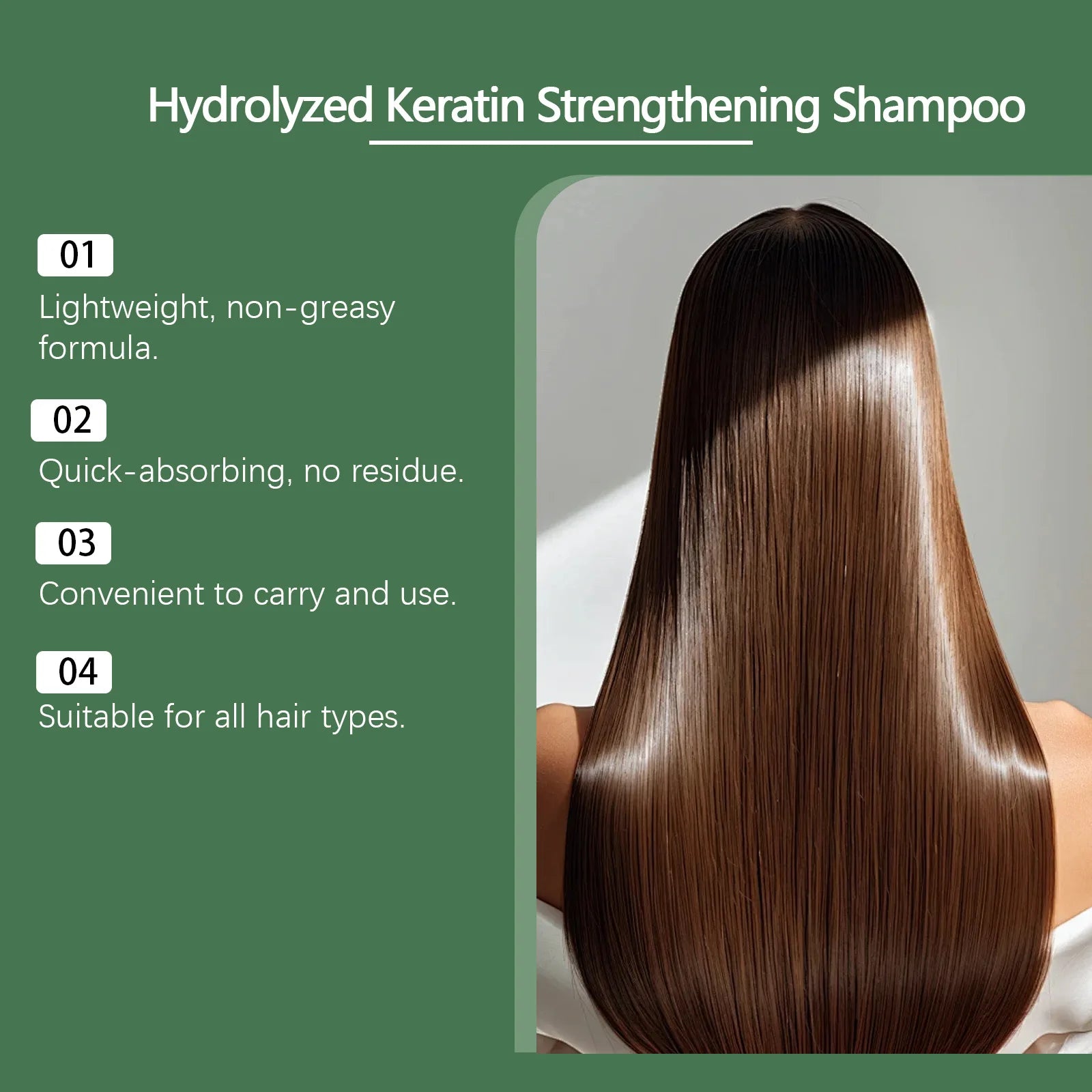 100ml Rosemary Hydrolyzed Keratin Hair Growth and Volumizing Shampoo