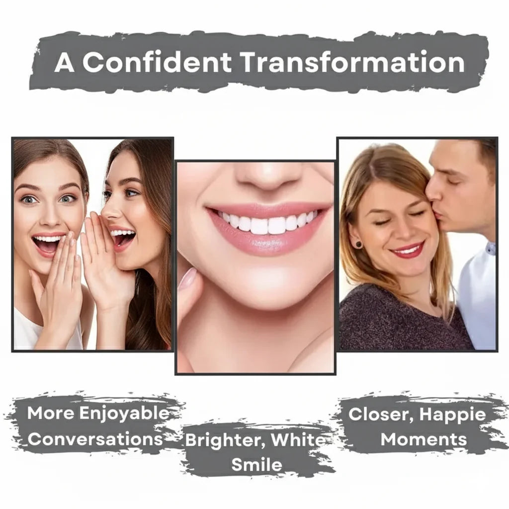 Purple Teeth Whitening Powder Charcoal Stain Remover for Brighter Smile