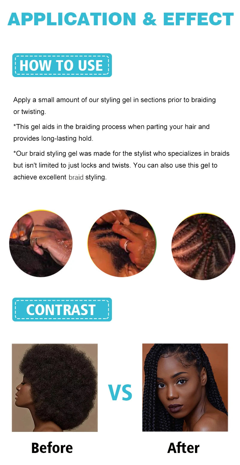 2 Braid Foam Control Mousse and 100g Tea Tree Mint Braid Styling Gel