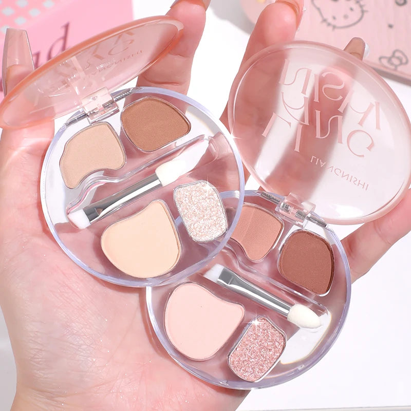 4 Color Eyeshadow Palette Waterproof Matte and Shimmer Makeup Kit