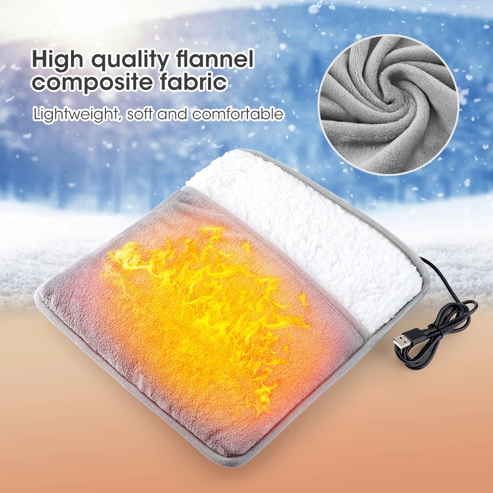 Electric Heated Foot Warmer with Adjustable Temperature and Timer - 20