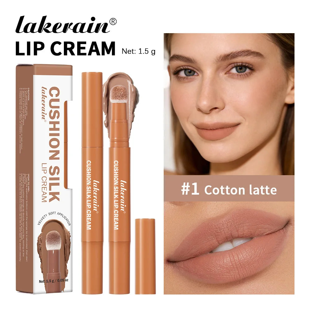 2-in-1 Velvet Lip Cream and Blush with Cushion Applicator