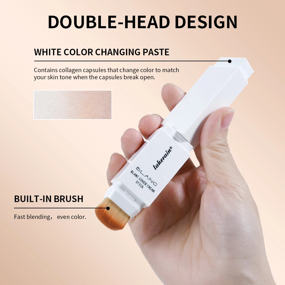 Full Coverage Foundation Cream Stick with Blending Brush