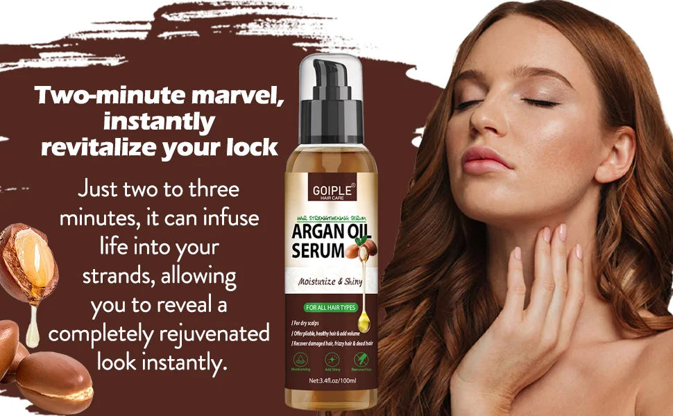 100ml Argan Oil Hair Serum Repair Treatment for All Hair Types - 10
