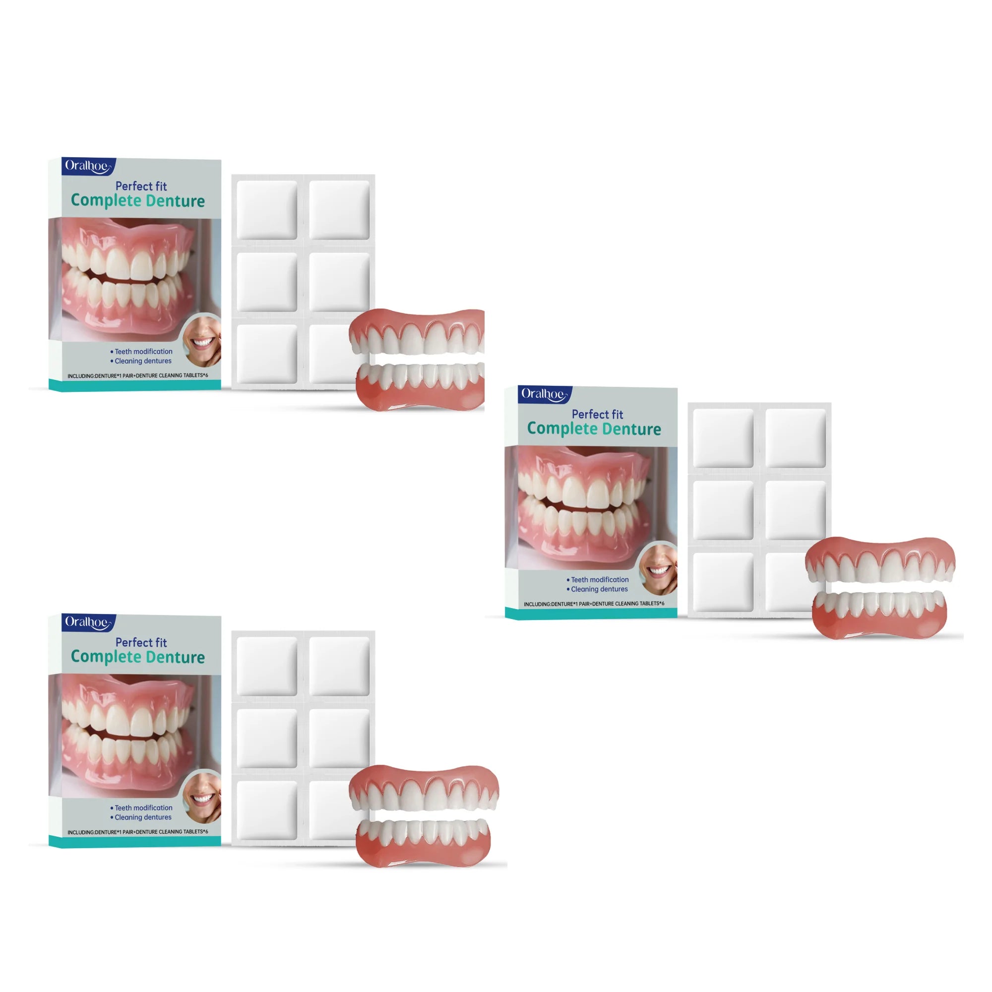 Cosmetic Denture Kit for Missing or Stained Teeth - 13