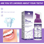 Purple Teeth Whitening Mousse Deep Cleaning Foam Toothpaste 50ml