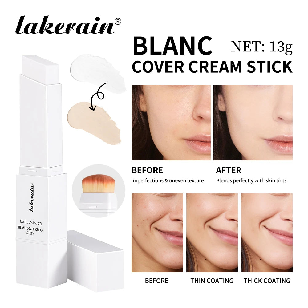 Color-Changing Foundation Stick with Built-in Blending Brush