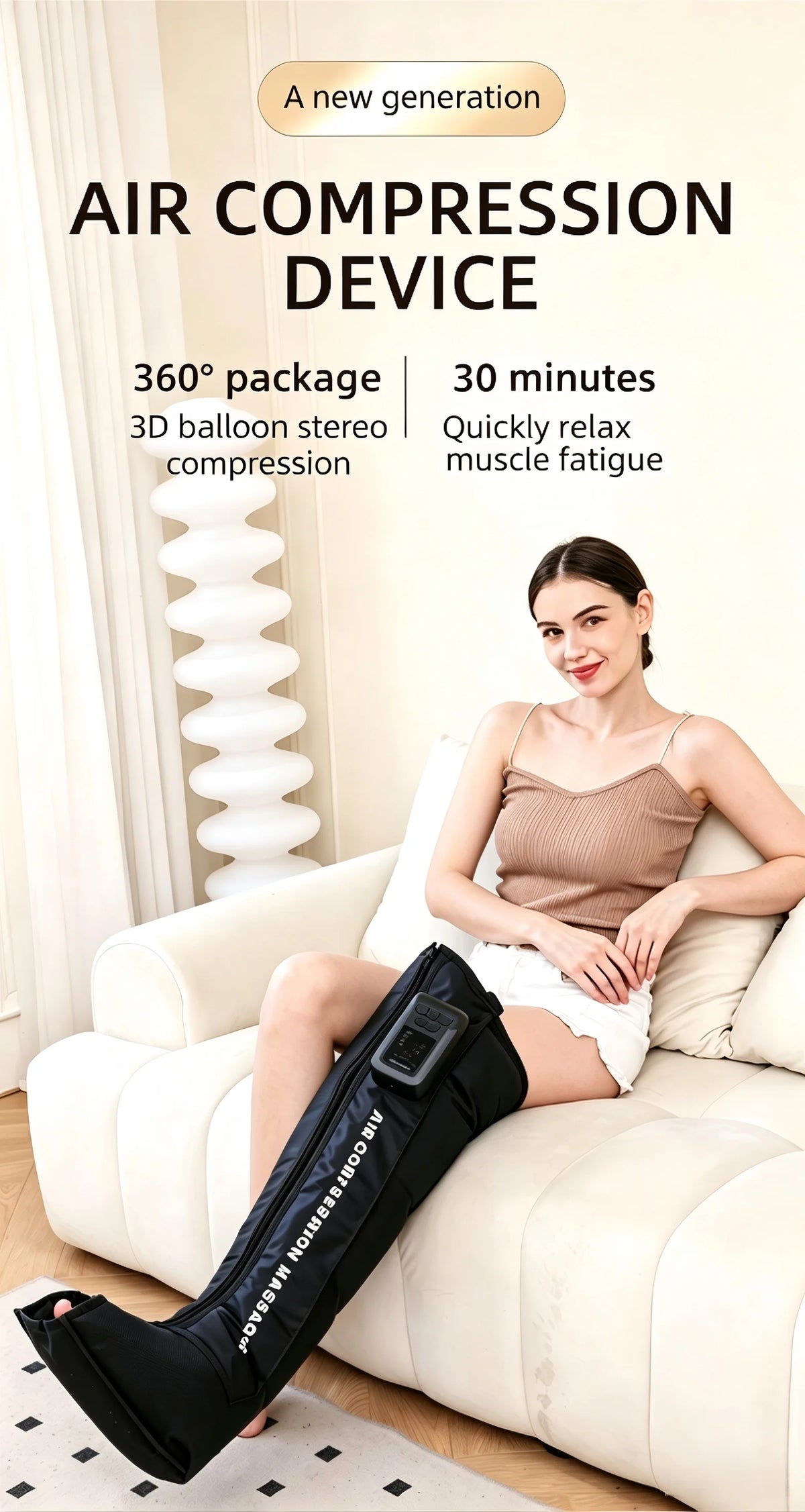 Full Leg Air Compression Massager for Recovery and Circulation