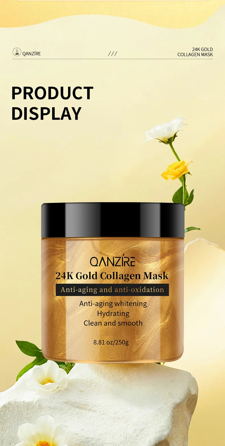 24K Gold Collagen Face Mask Anti Aging Whitening Peel Off Gel