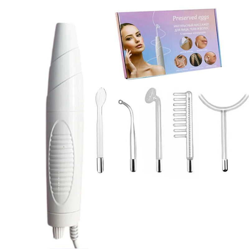 7-in-1 High Frequency Facial Wand Skin Tightening Electrotherapy Device