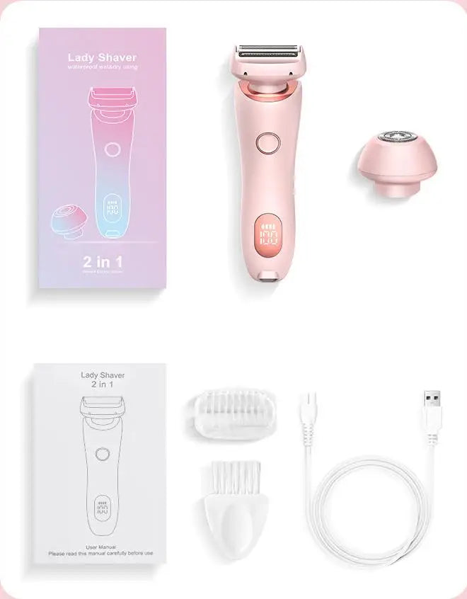 Electric Women's Body Hair Shaver and Bikini Trimmer - 17