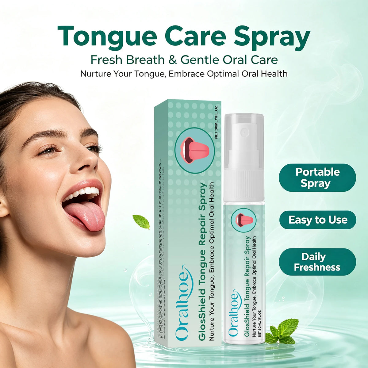 Tongue Repair Spray for Fresh Breath and Oral Comfort