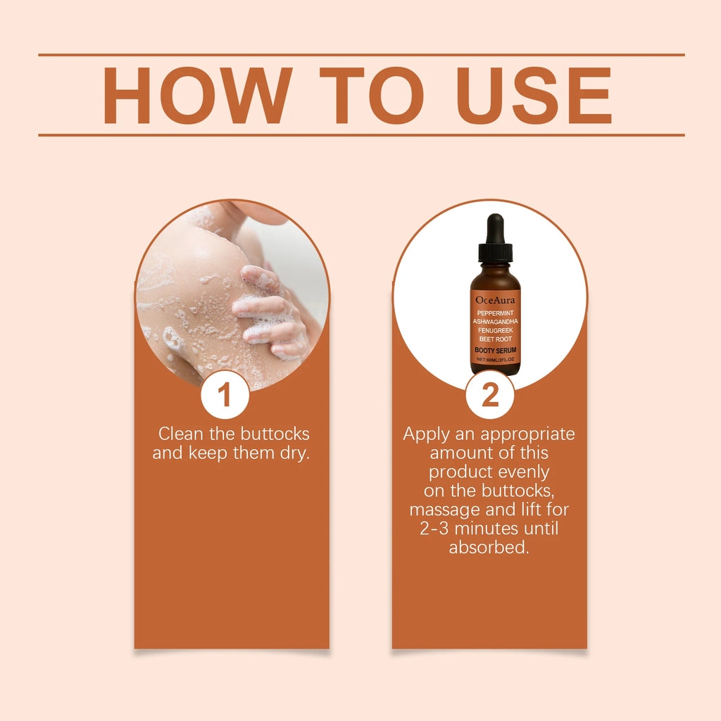 Butt Lifting and Firming Massage Serum for Fuller Curves