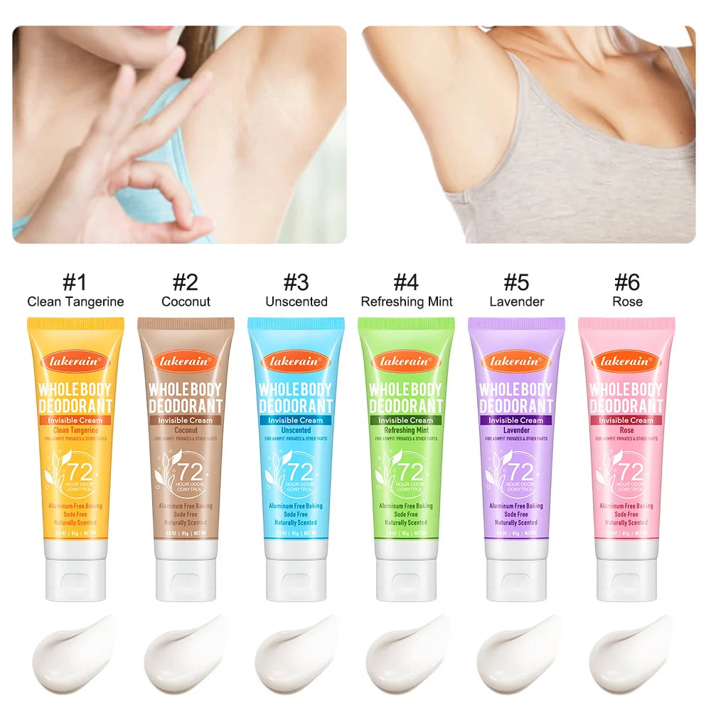 Long-Lasting Invisible Whole Body Deodorant Cream