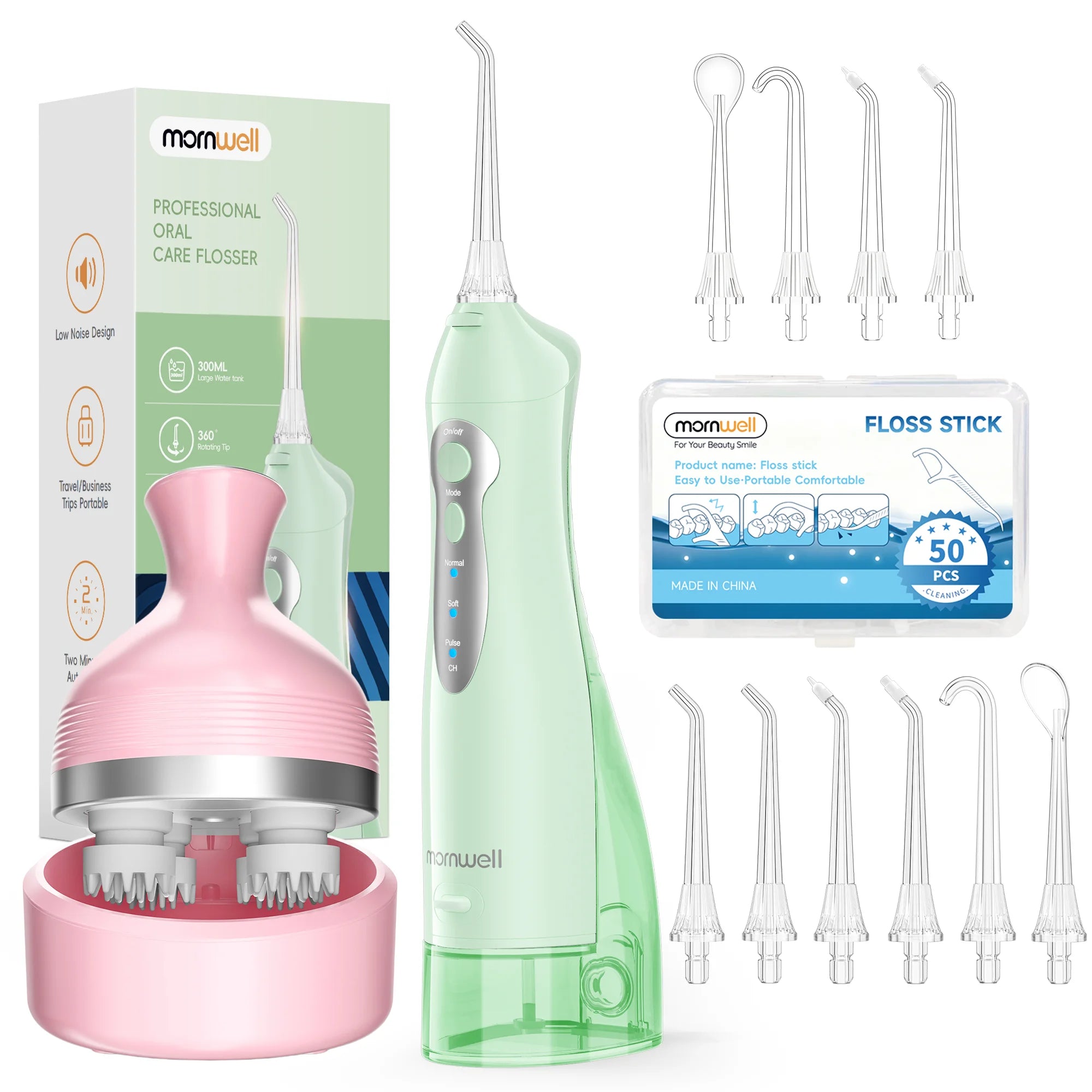 Portable Oral Irrigator and Electric Scalp Massager Kit - 29