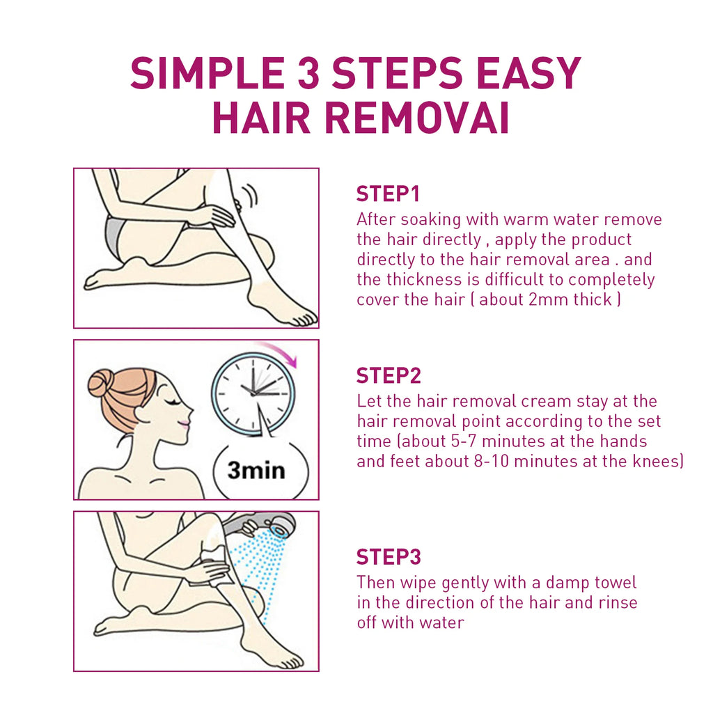 Painless Hair Removal Cream for Sensitive Skin