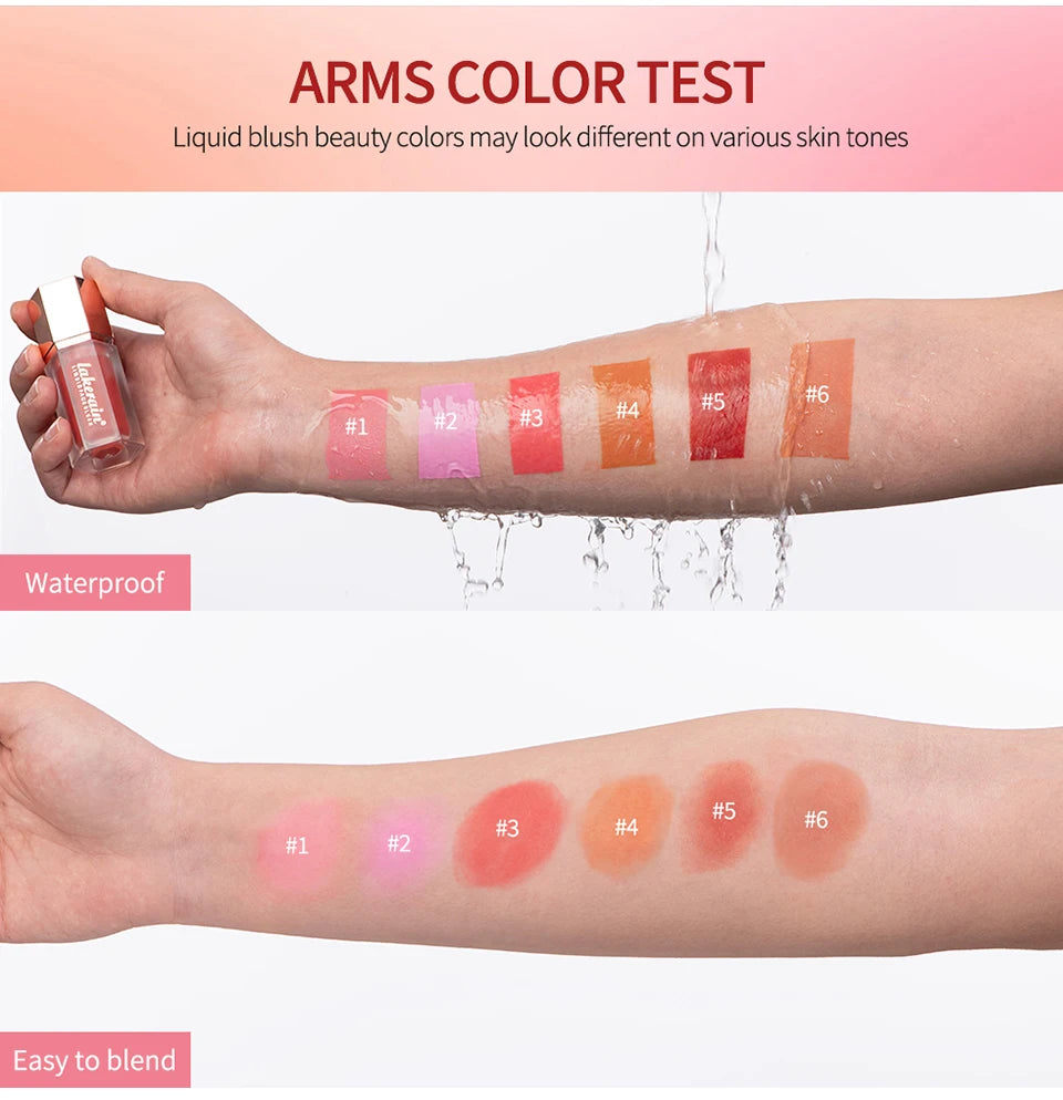 Waterproof Matte Liquid Blush with Built-in Applicator