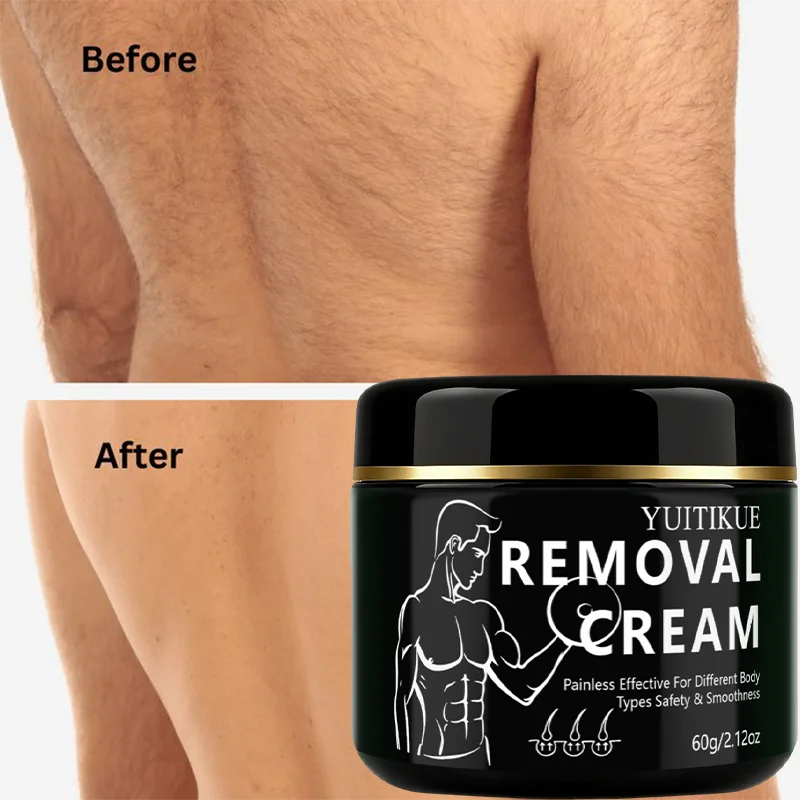 YUITIKUE Men's Hair Removal Cream - Painless Body Hair Remover - 3