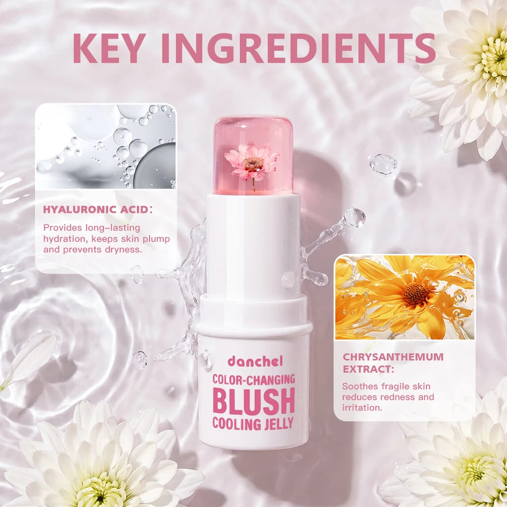 pH-Adaptive Color-Changing Jelly Blush for Lips and Cheeks