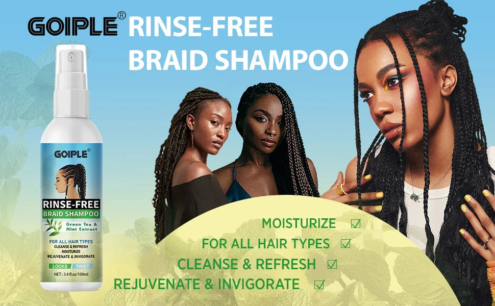Rinse Free Braid Shampoo and Nourishing Braid Essence Oil Set - 7
