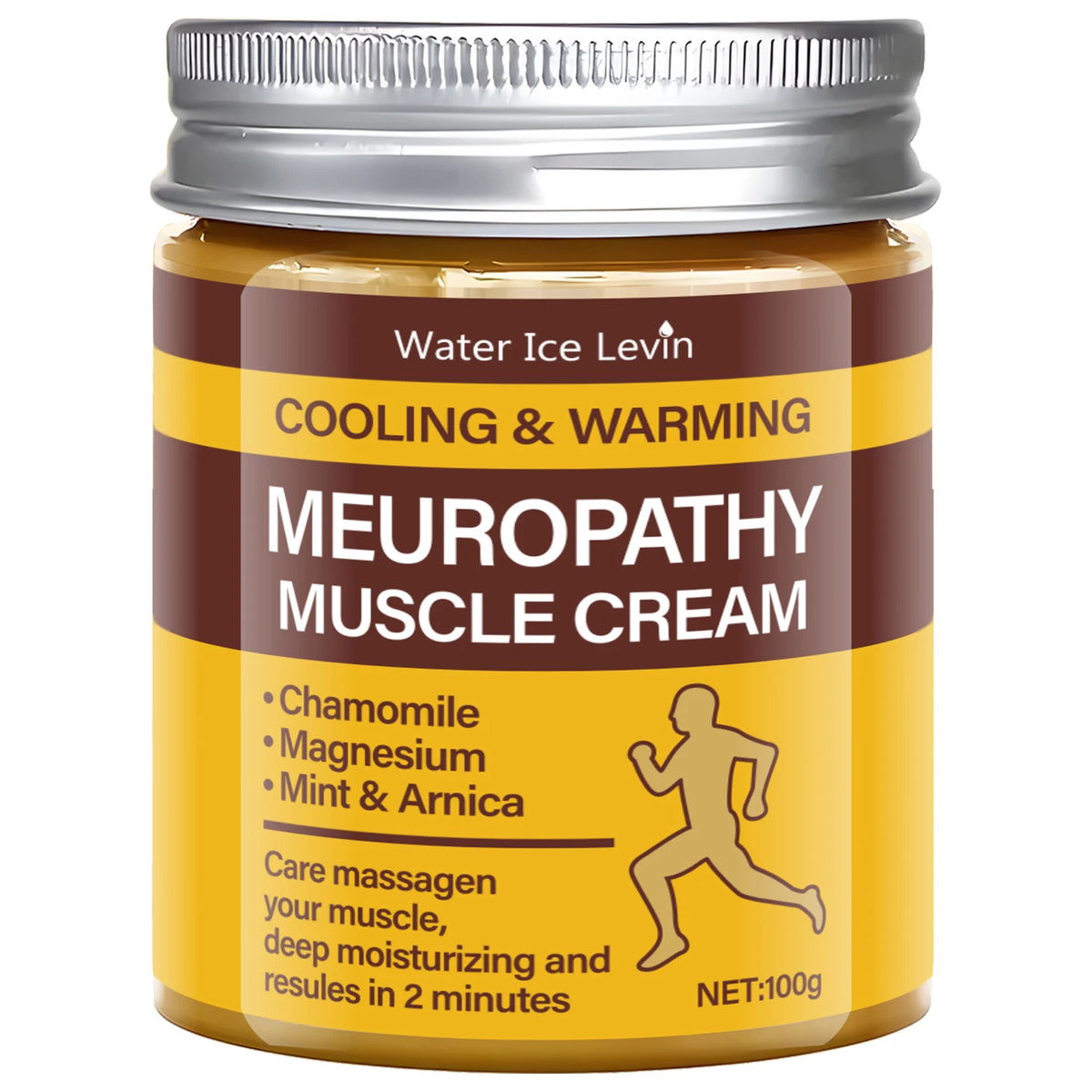 Neuropathy Muscle Cream Cooling Warming Magnesium Recovery Balm 100g