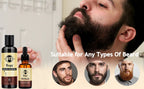 Goiple 2pcs Beard Grooming Kit Cleansing Shampoo and Volumizing Oil
