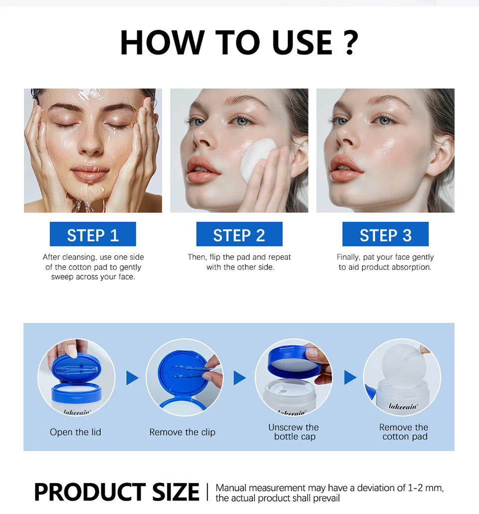 Pore Refining Toner Pad and Pink Peptide Facial Serum Set