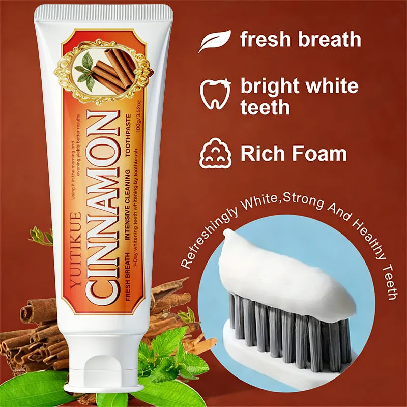 YUITIKUE Cinnamon Toothpaste Natural Teeth Whitening and Gum Care 100g - 6