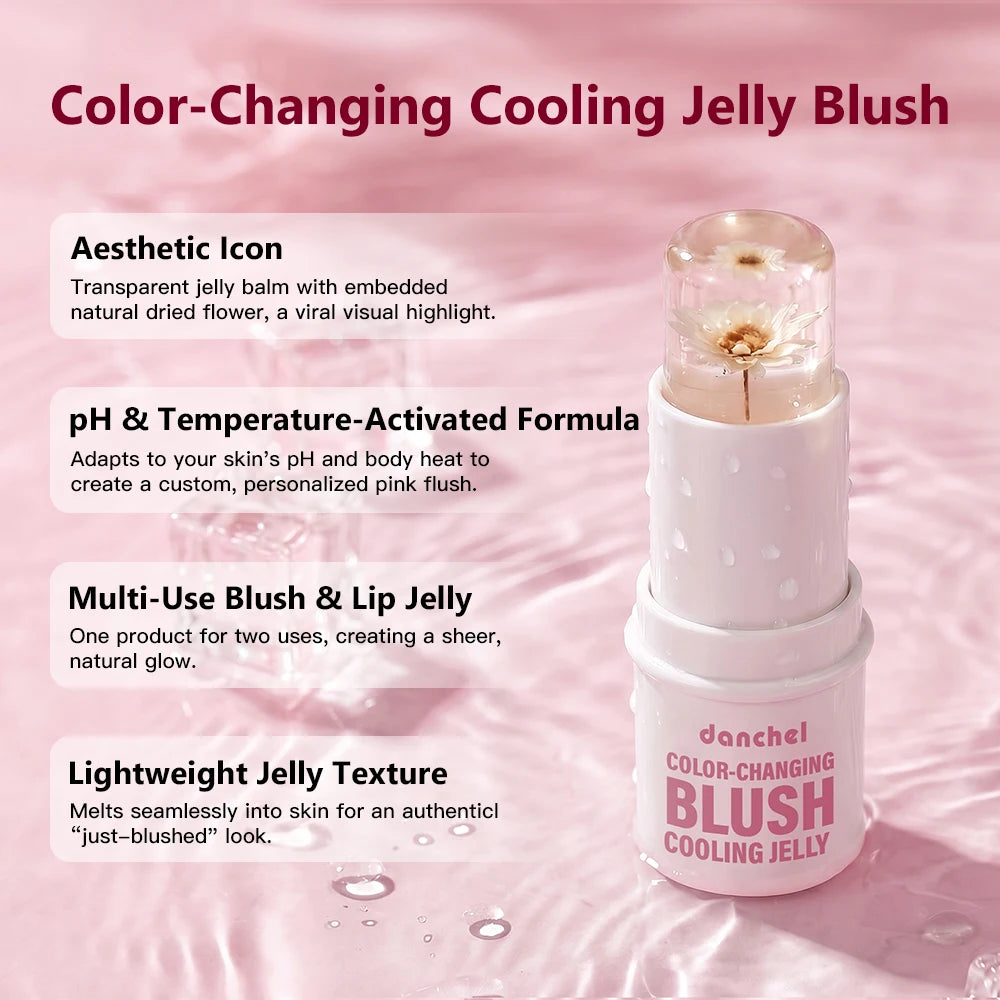 pH-Adaptive Color-Changing Jelly Blush for Lips and Cheeks