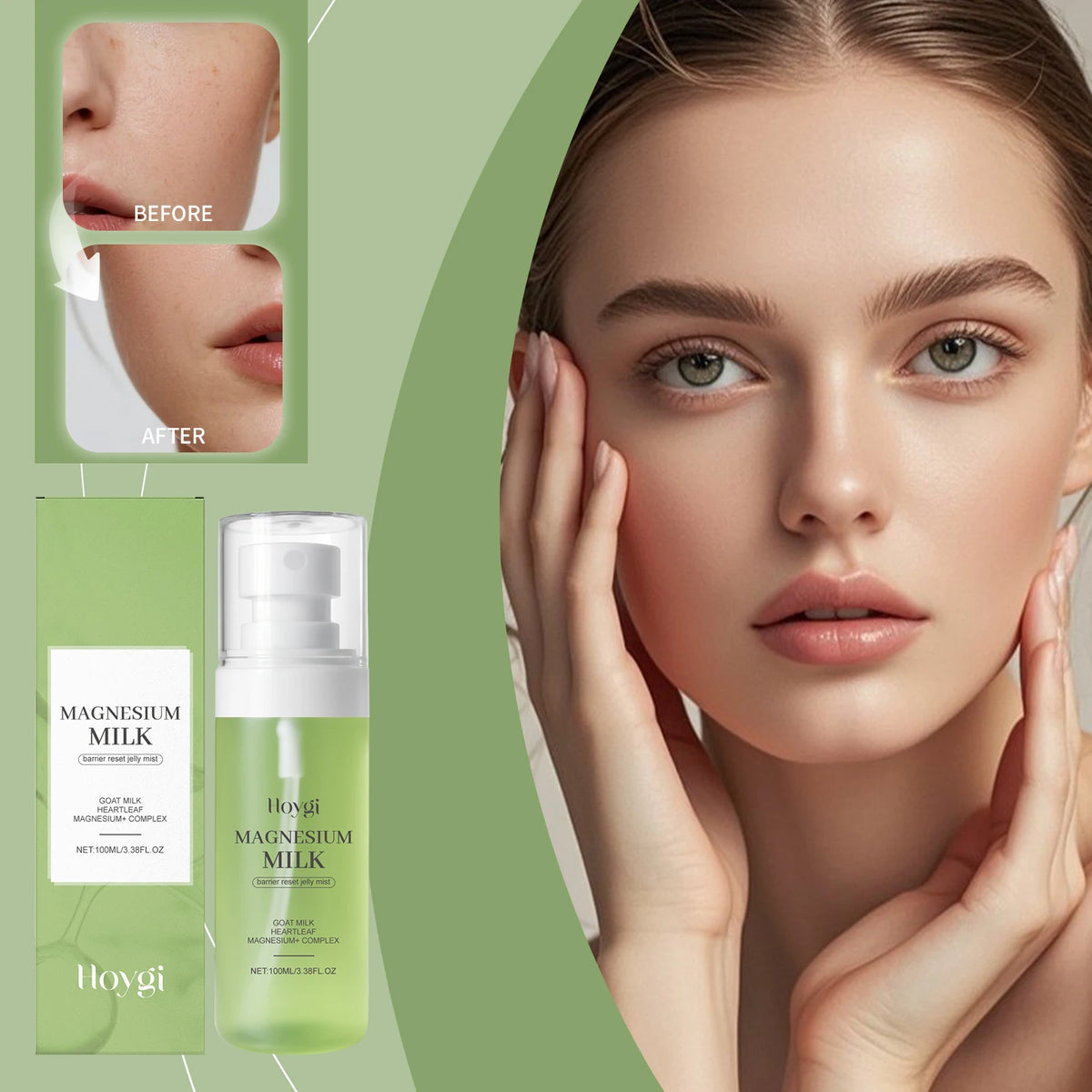 Hoygi Magnesium Milk Barrier Reset Jelly Mist Facial Toner Spray