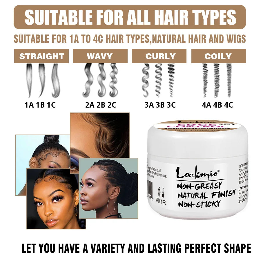 Hair Styling Wax Stick Edge Control Gel And Styling Tools Set