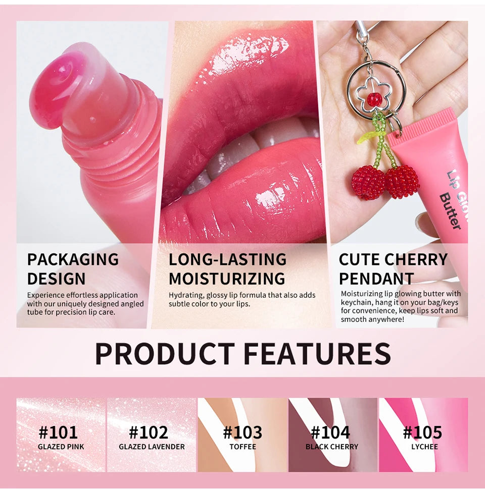 Hydrating Lip Gloss with Keychain for On-the-Go Shine - 9