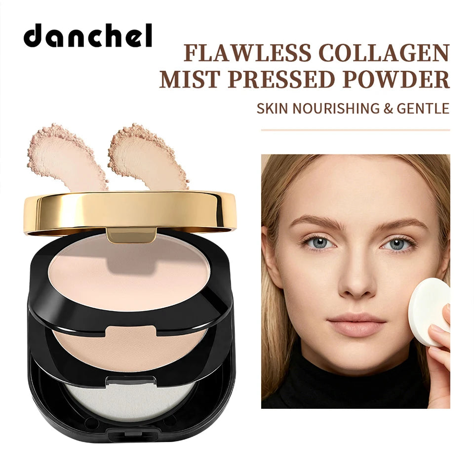 Collagen Infused Oil Control Pressed Powder for Flawless Matte Finish