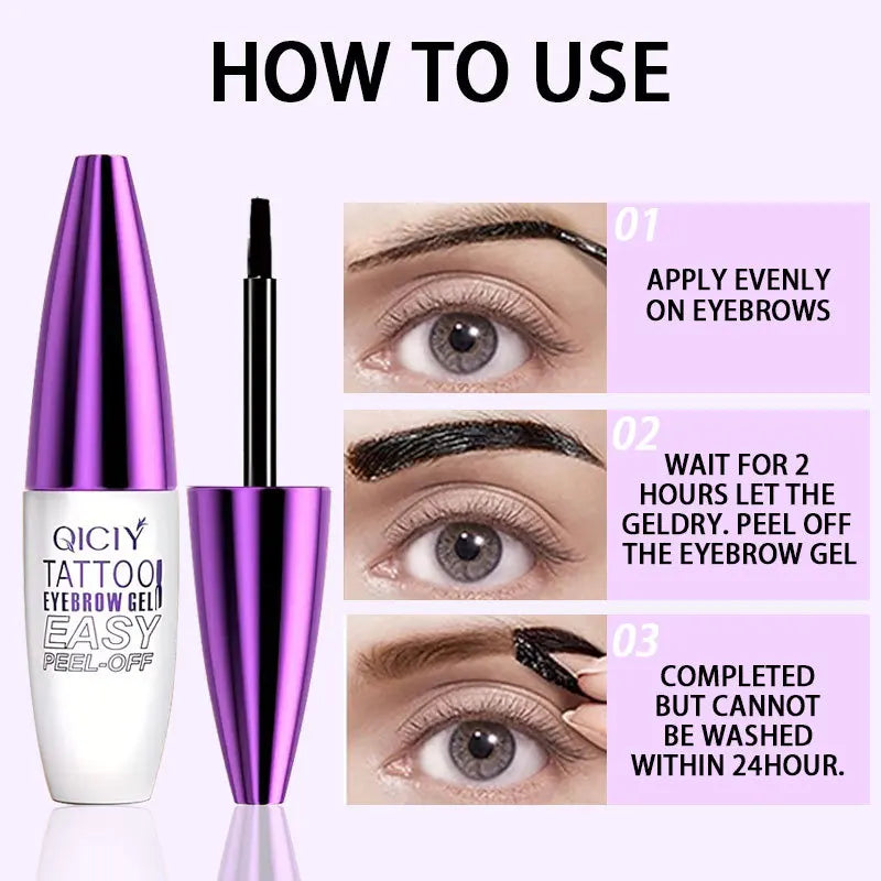 QICIY Peel Off Eyebrow Gel Long Lasting Waterproof Tint - 6