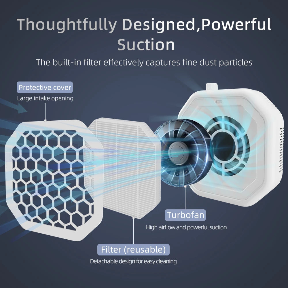 Rechargeable Cordless Nail Dust Collector for Manicures - 3