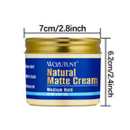 Wozutunt Mens Natural Matte Styling Cream Medium Hold Hair Clay 120g