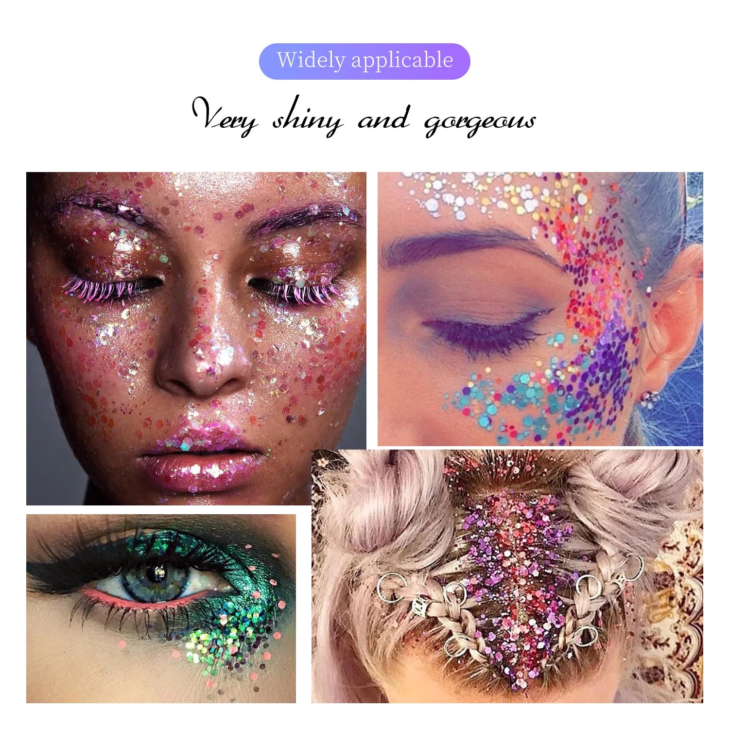 O'CHEAL Chameleon Glitter Gel Body Face and Hair Shimmer Makeup - 3
