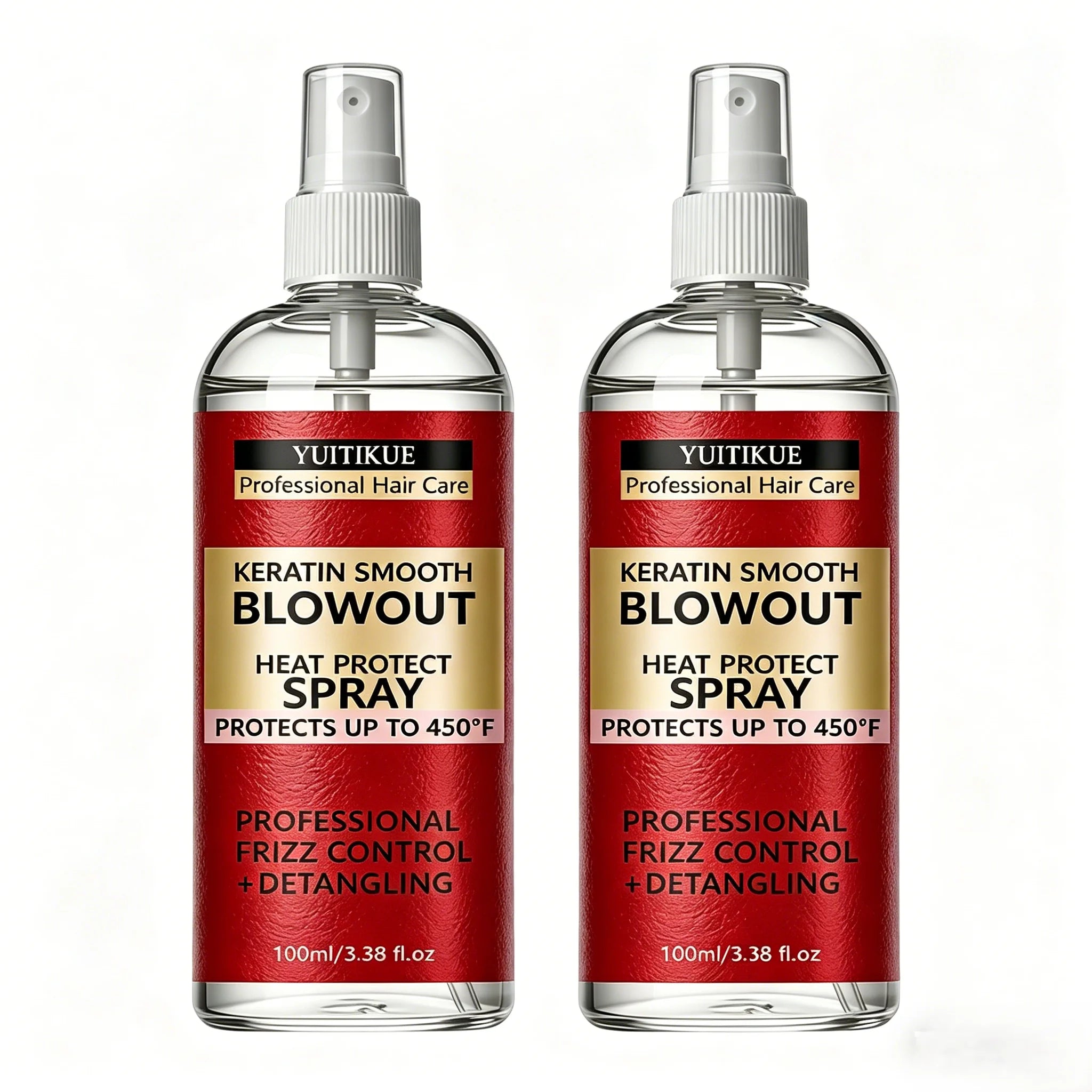 Keratin Hair Heat Protect Spray 450 Degree Frizz Control 100ml - 15