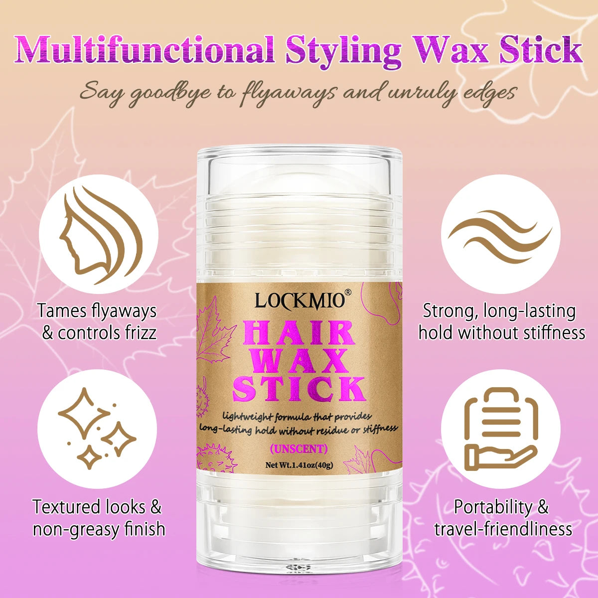 Hair Styling Wax Stick Edge Control Gel And Styling Tools Set