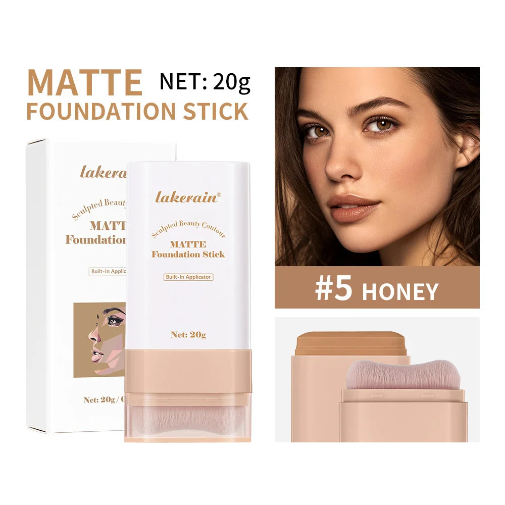 Matte Foundation Stick with Built-in Brush