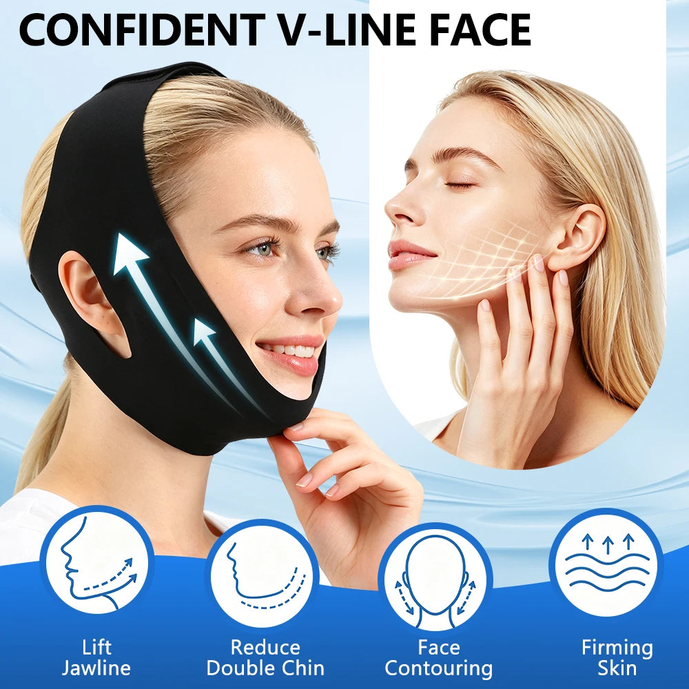 Hot and Cold Facial Compression Wrap for Chin and Jaw