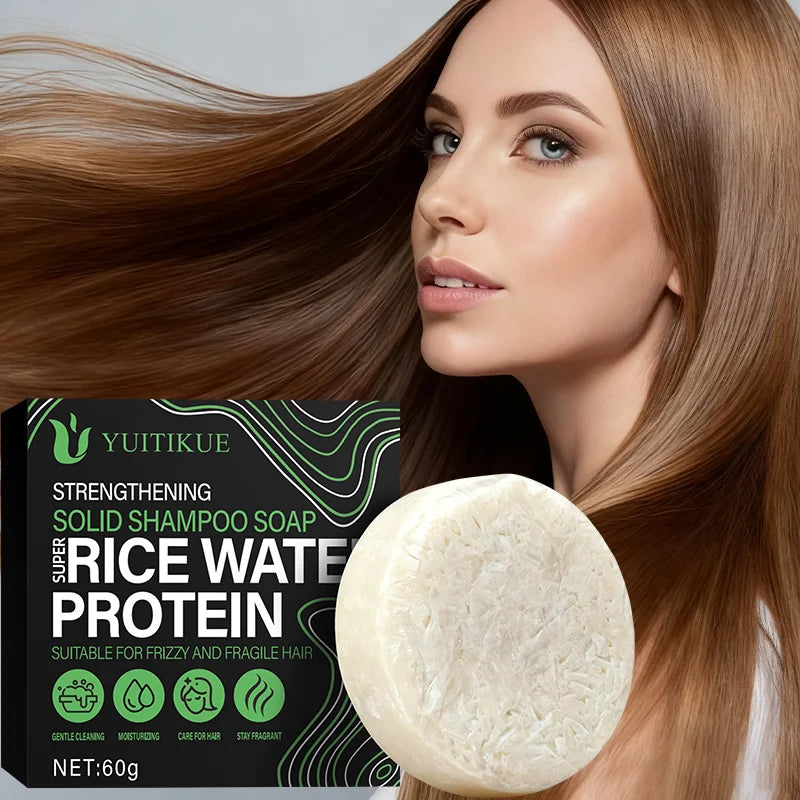 Rice Protein Shampoo Bar for Frizzy and Fragile Hair 60g - 3