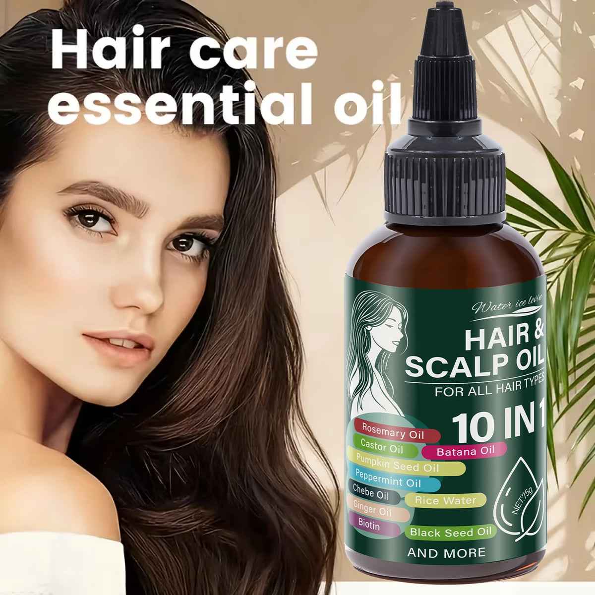10 in 1 Hair Growth Oil Rosemary and Castor Scalp Treatment