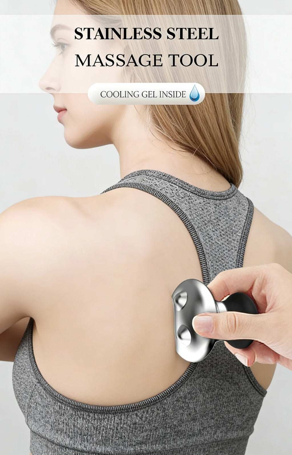 Stainless Steel Mushroom Gua Sha Massage Tool for Face and Body