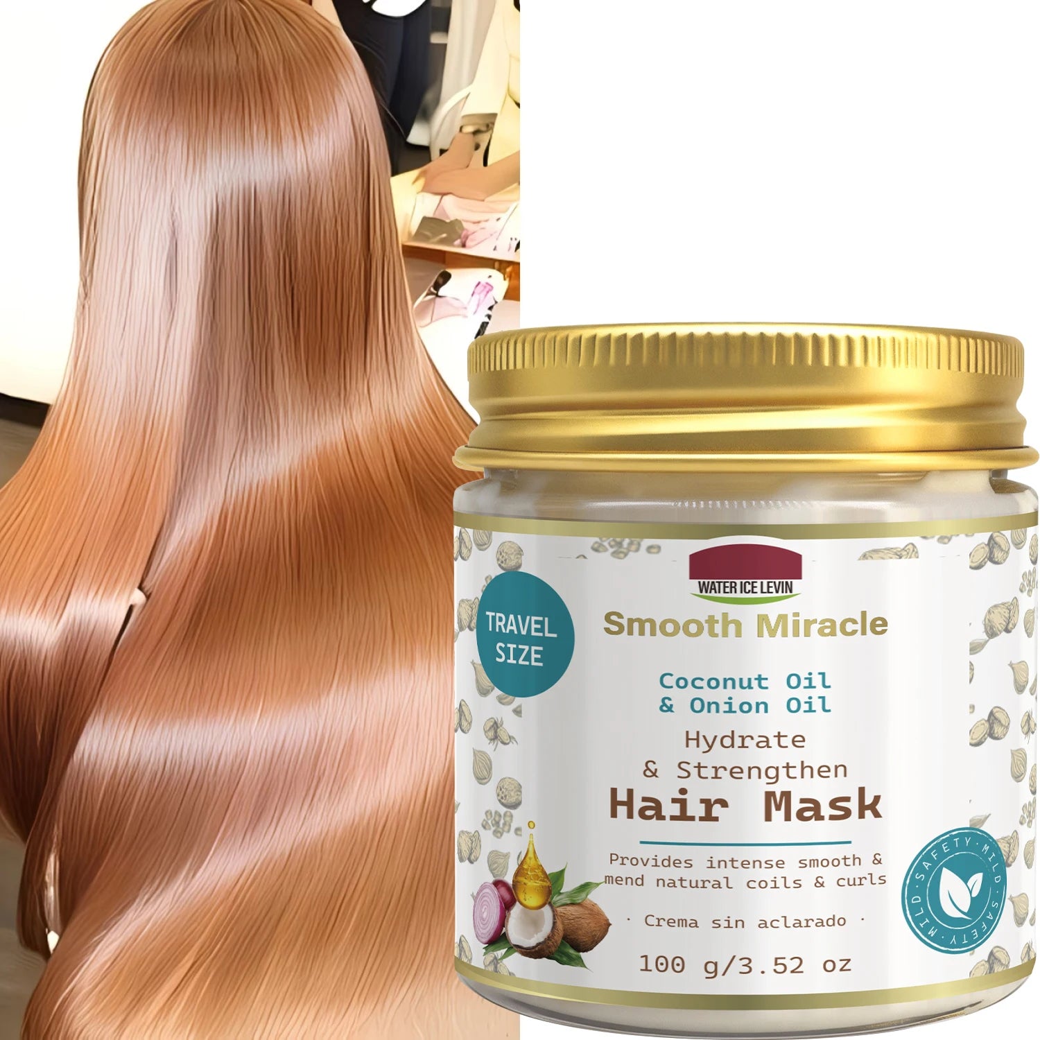Coconut and Onion Oil Hair Mask 100g Hydrating Strengthening Treatment