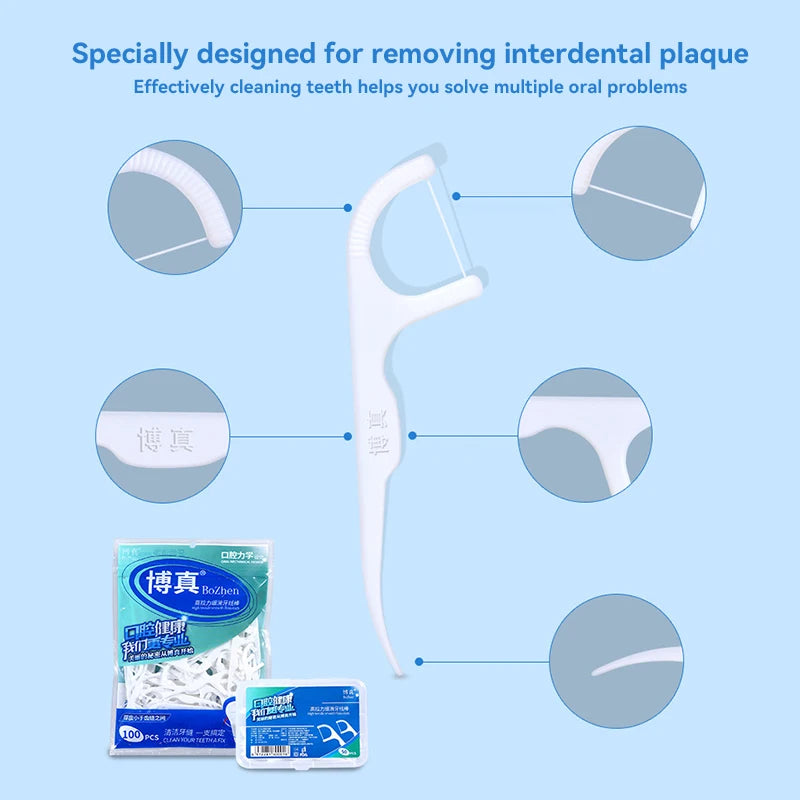 Portable Dental Floss Picks with Travel Case - 13